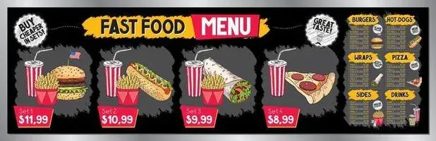 Najlepsze szablony menu retro diner, które przyciągną gości
